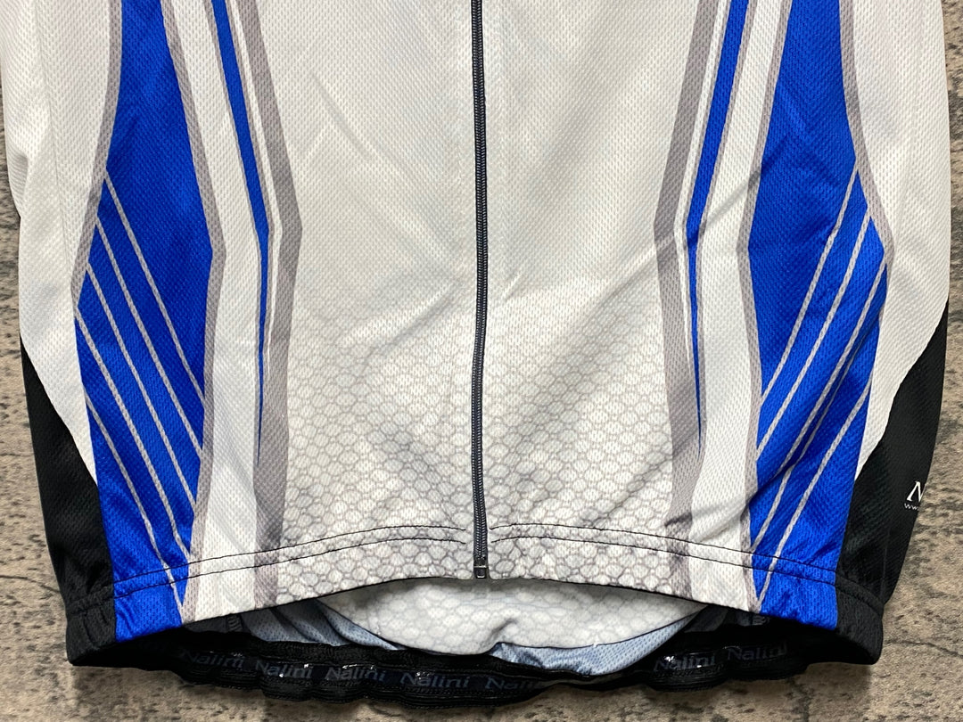 KI590 ナリーニ Nalini 半袖 サイクルジャージ 白青 M