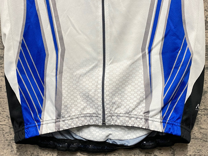 KI590 ナリーニ Nalini 半袖 サイクルジャージ 白青 M