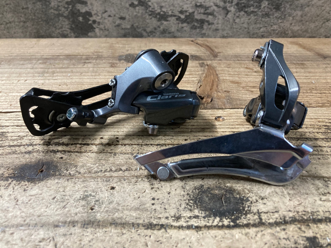 JQ573 シマノ SHIMANO Claris FD-R2000 RD-R2000 フロント リアディレイラー セット 2x8S Φ31.8