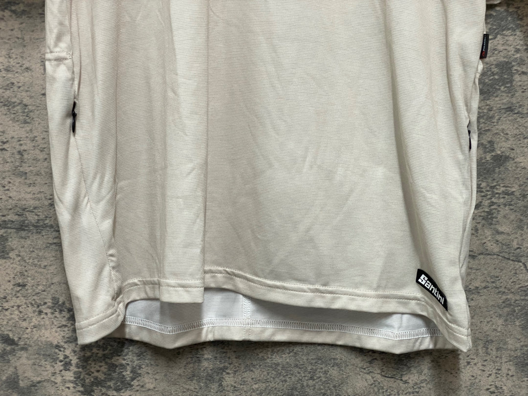 JY863 サンティーニ Santini 半袖 Tシャツ オフホワイト M POLARTEC DELTA