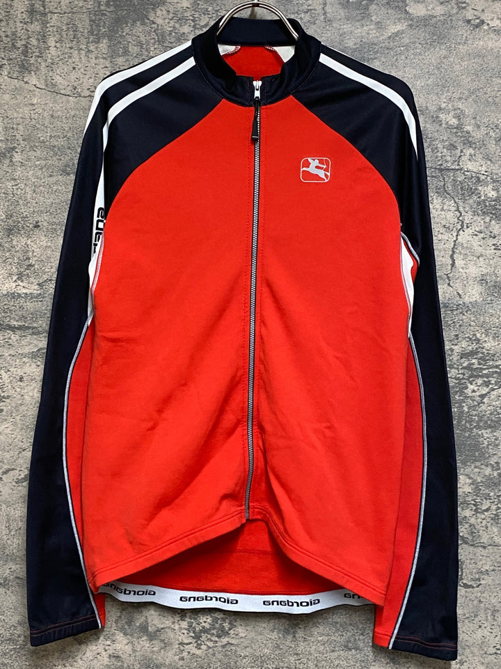 JP488 ジョルダーナ Giordana 長袖 サイクルジャージ 赤 M 裏起毛