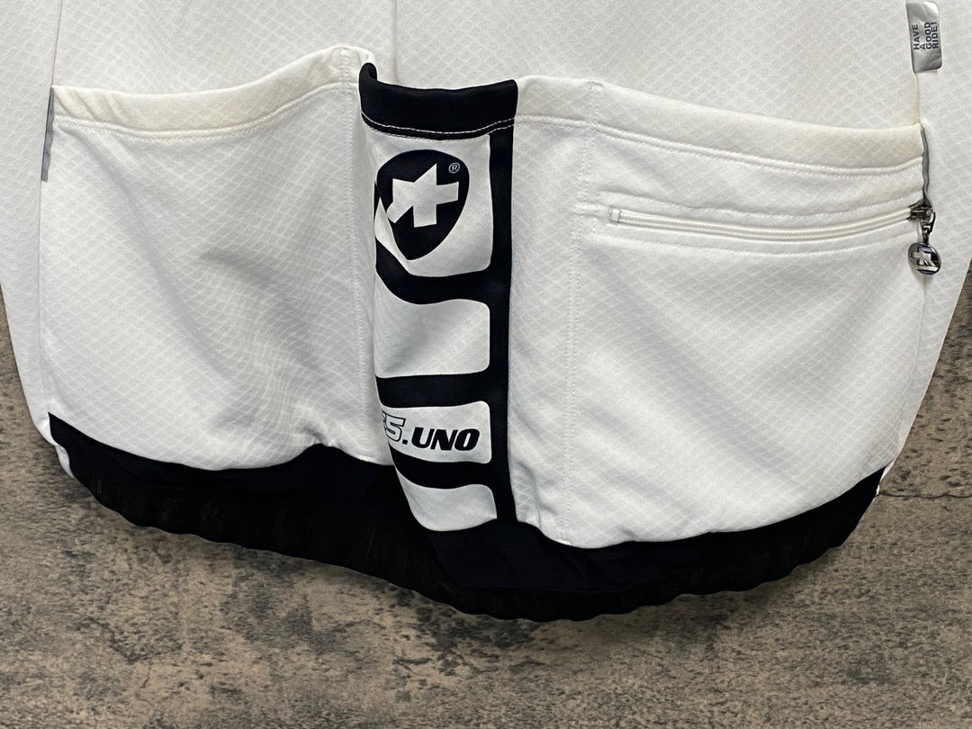JW290 アソス ASSOS S5.UNO 半袖 サイクルジャージ 白/黒 XL