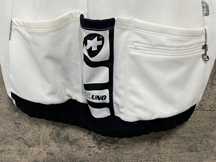 JW290 アソス ASSOS S5.UNO 半袖 サイクルジャージ 白/黒 XL