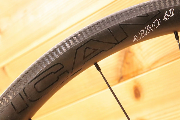 アイカン ICAN エアロ AERO 40 リム RIM シマノ 11S/12S カーボン チューブレスレディ ロードバイク ホイールセット 【広島店】
