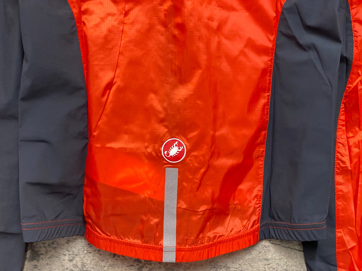 JV046 カステリ CASTELLI 長袖 ウィンドブレーカー オレンジ レディーズ M 未使用