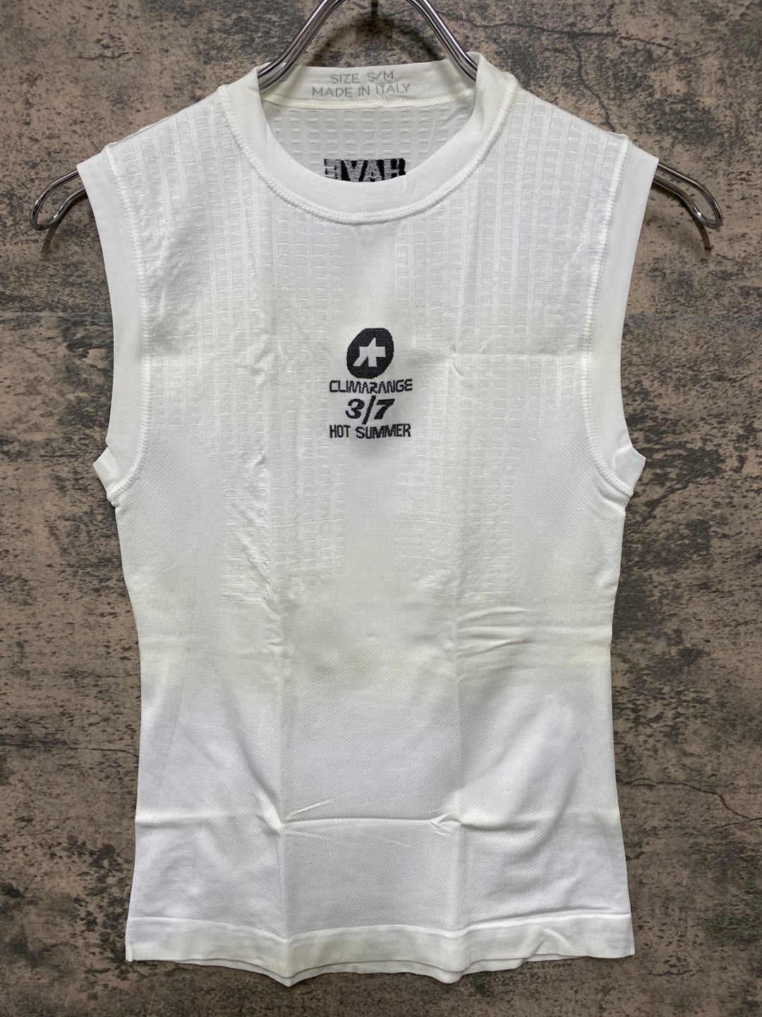 JQ210 アソス assos SKINFOIL Hotsummer NS ノースリーブ ベースレイヤー 白 1 ※黄ばみ
