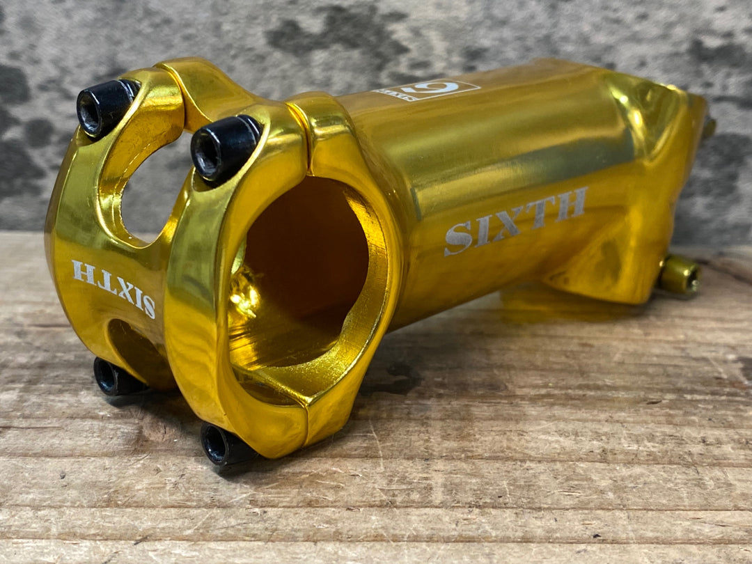 JI357 シックスコンポーネンツ SIXTH COMPONENTS アルミ ステム 金 90mm Φ31.8 OS