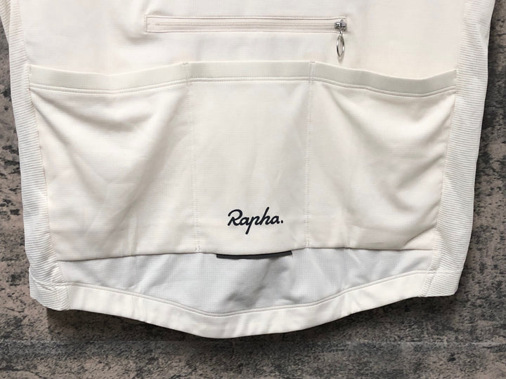 KN651 ラファ Rapha BREVET LIGHTWEIGHT JERSEY 半袖 サイクルジャージ 白 L