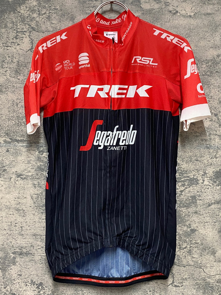 KG165 スポーツフル sportful 半袖 サイクルジャージ 赤 黒 L TREK Segafredo