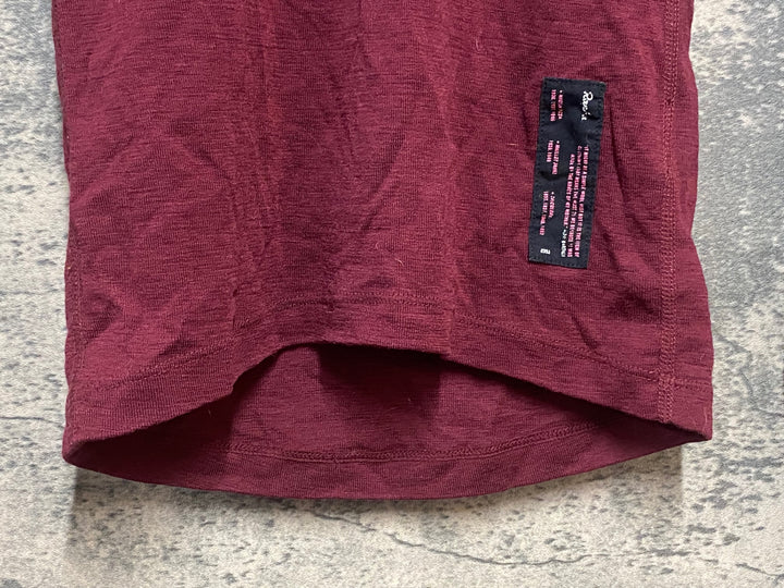 KL467 ラファ Rapha WOMEN'S MERINO BASE LAYER - LONG SLEEVE 長袖 ベースレイヤー バーガンディ XS ※動物の毛