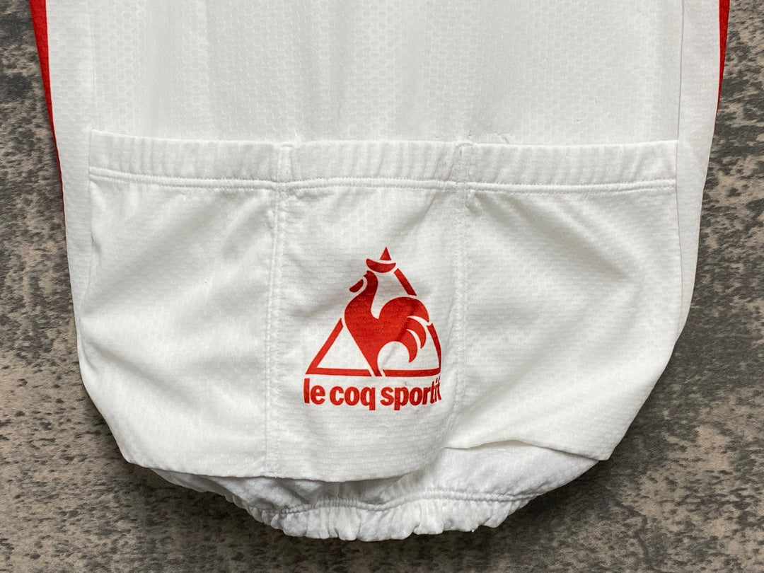 KG630 ルコックスポルティフ le coq sportif 半袖 サイクルジャージ 白 S