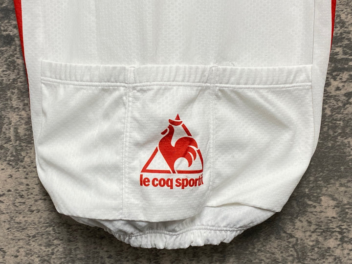 KG630 ルコックスポルティフ le coq sportif 半袖 サイクルジャージ 白 S