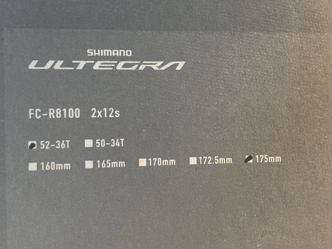JR415 シマノ SHIMANO アルテグラ ULTEGRA FC-R8100 クランクセット 175mm 52/36T