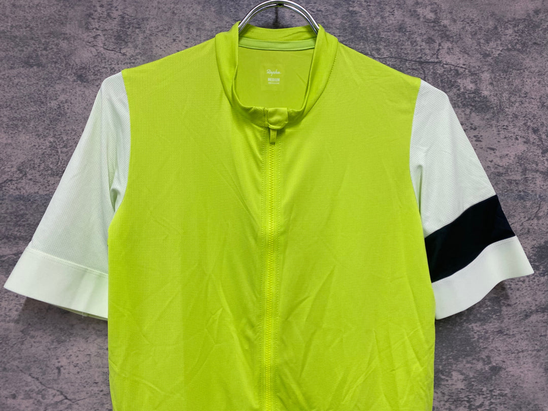 JW153 ラファ RAPHA PROTEAM TRAINING JERSEY 半袖 サイクルジャージ Mサイズ 黄緑 蛍光