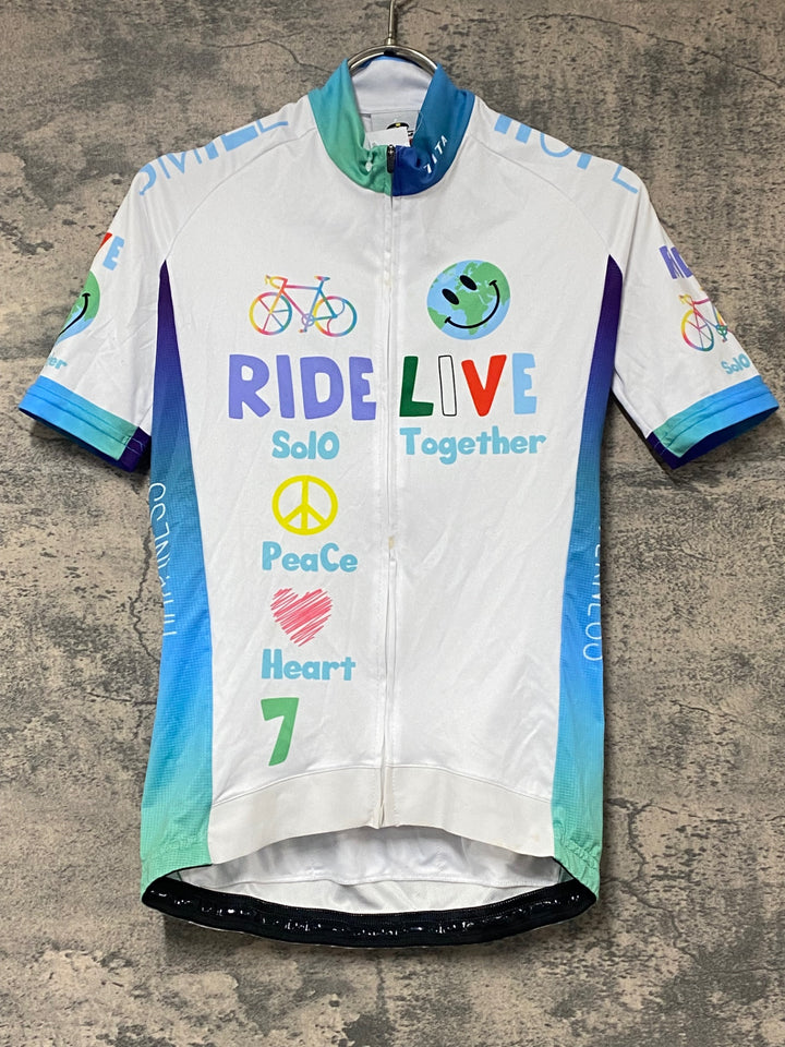 KK463 7ITA GSG 半袖 サイクルジャージ 白 レディース S