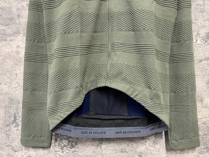 KD391 カフェドシクリステ Cafe du Cycliste Corinne 長袖 サイクルジャージ カーキ M