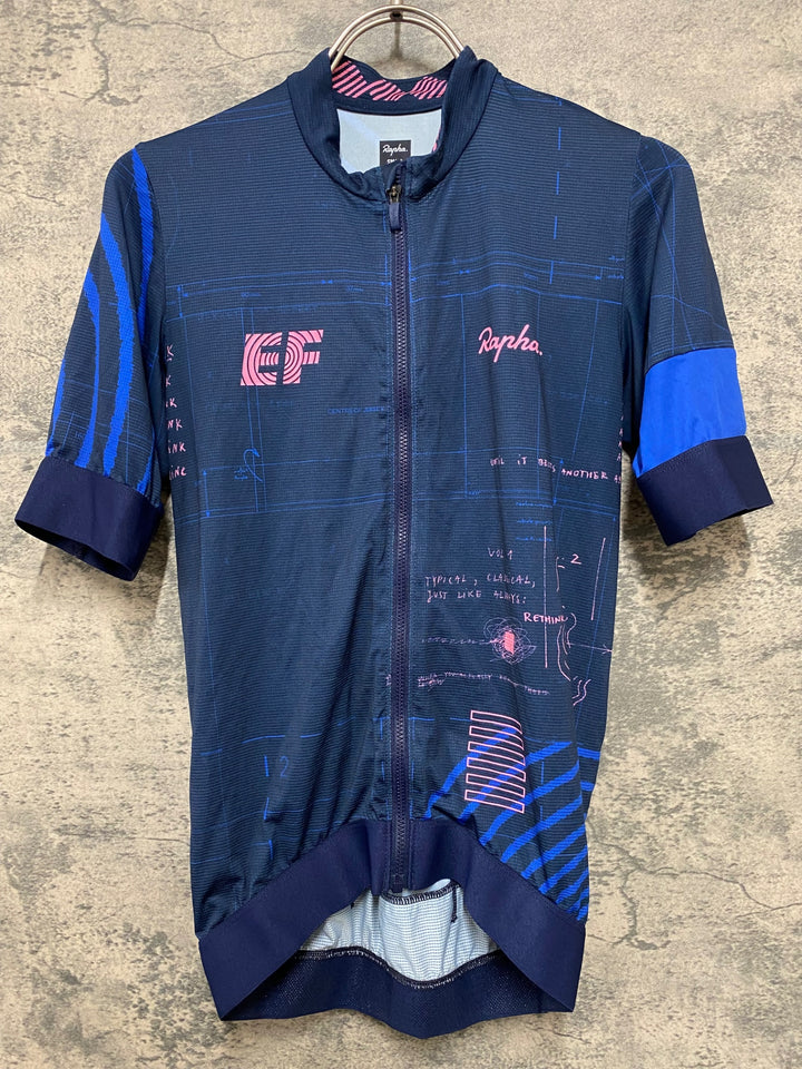 JJ052 ラファ RAPHA EF PRO TRAINING 半袖 サイクルジャージ S ネイビー