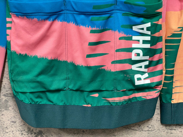 JD733 ラファ Rapha S/H PT LS TRAINING JERSEY 長袖 サイクルジャージ 総柄 S