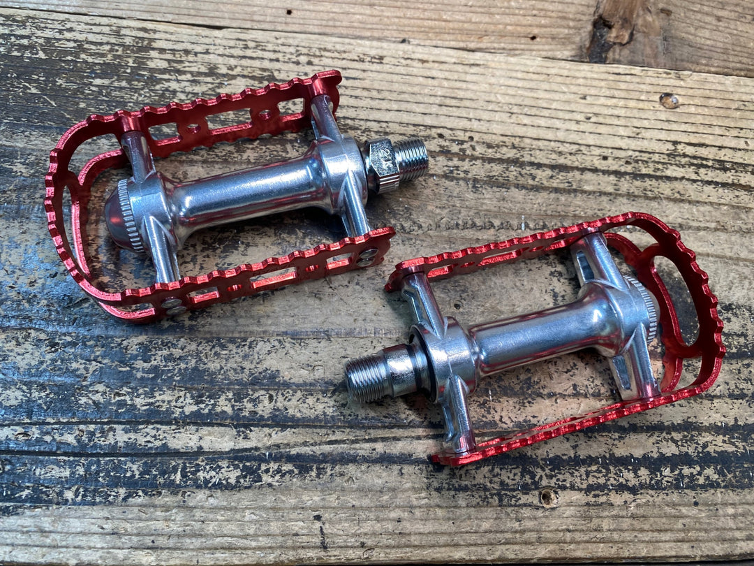 JN490 三ヶ島 MKS BM-7 BMX フラットペダル レッドケージ