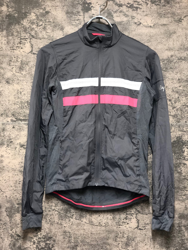 KM439 ラファ Rapha WOMEN’S BREVET LONG SLEEVE WINDBLOCK JERSEY 長袖 サイクルジャージ グレー XS