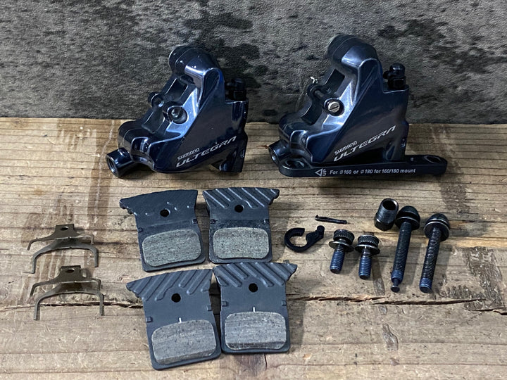 KQ204 シマノ SHIMANO アルテグラ ULTEGRA BR-R8070 ディスクキャリパー 黒 前後セット