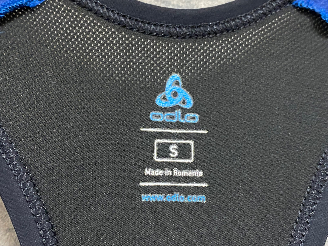 KL216 odlo ビブタイツ 紺 S 裏起毛