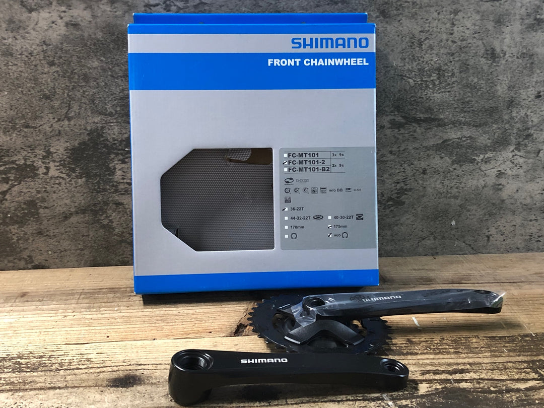 KF759 シマノ SHIMANO FC-MT101-2 クランクセット 175mm 36/22T スクエアテーパー