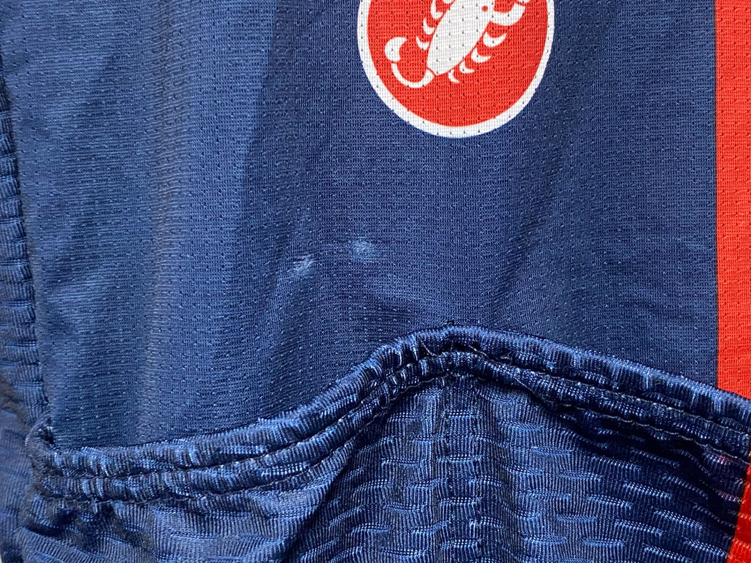 KG334 カステリ CASTELLI 半袖 サイクルジャージ 紺 S