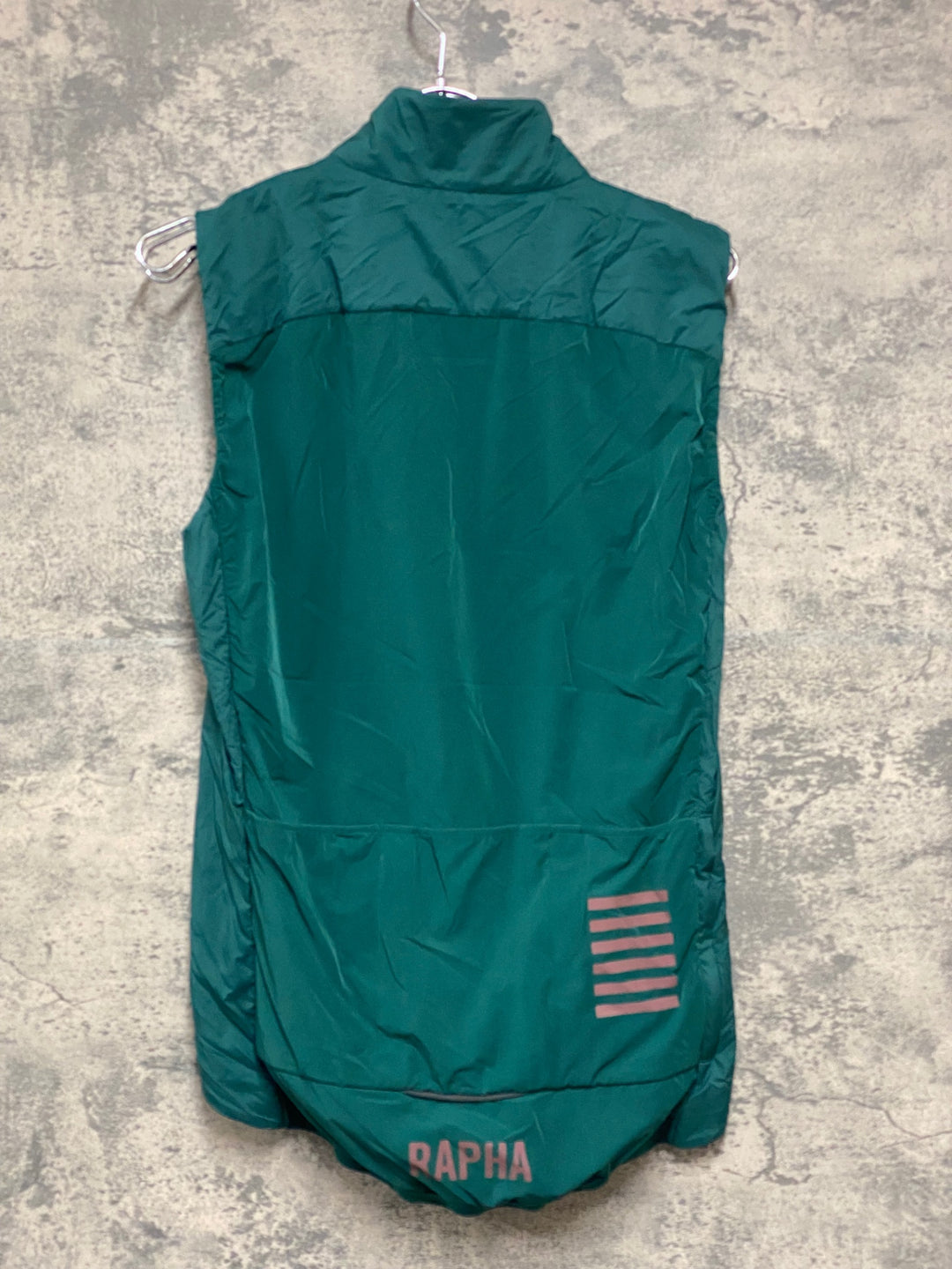 KB325 ラファ Rapha PRO TEAM INSULATED GILET ジレ サイクルベスト 緑 S 裏起毛