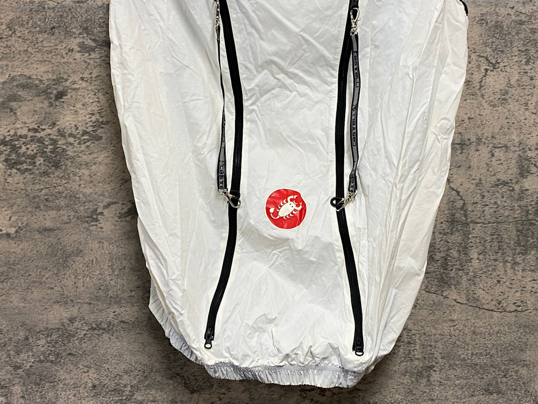 JS659 カステリ CASTELLI ROSSO CORSA サイクルベスト ジレ 白 M
