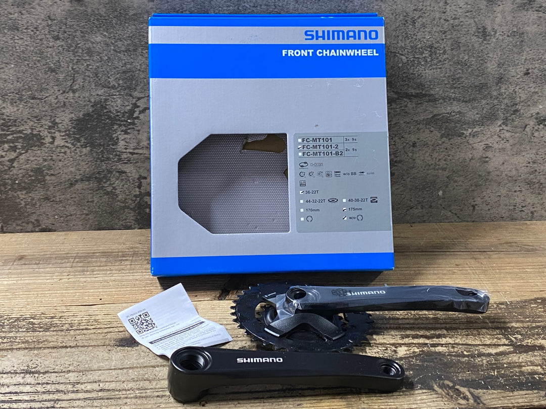 KF757 シマノ SHIMANO FC-MT101-2 クランクセット 175mm 36/22T スクエアテーパー