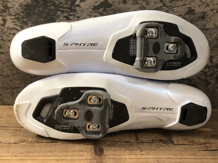 KM764 シマノ SHIMANO エスファイア S-PHYRE SHRC903M ビンディングシューズ 白 EU41E
