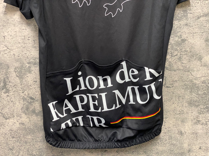 KC198 リオンドカペルミュール Lion de KAPELMUUR 半袖 サイクルジャージ 黒 L