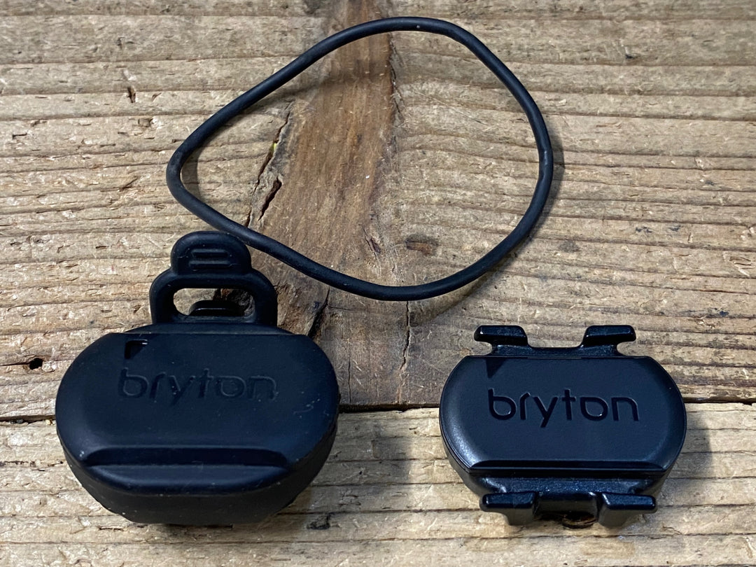 KP557 ブライトン BRYTON ケイデンス スピードセンサー セット 動作確認済　※ケイデンスセンサーのバッテリーキャップ爪割れ