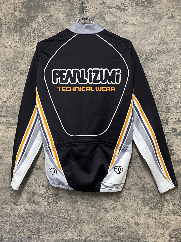 KE986 パールイズミ PEARL iZUMi 長袖 サイクルジャージ 黒 グレー M 裏起毛