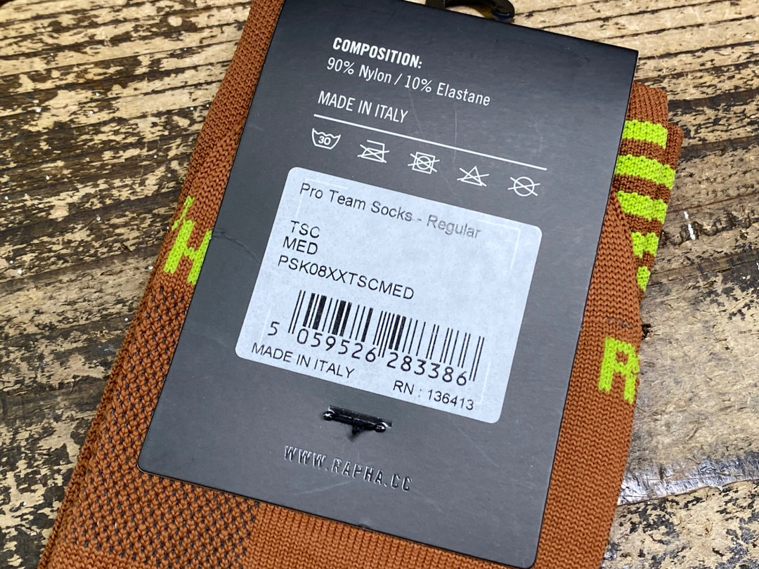 JJ944 ラファ Rapha PRO TEAM SOCKS ソックス 茶 レギュラーサイズ M