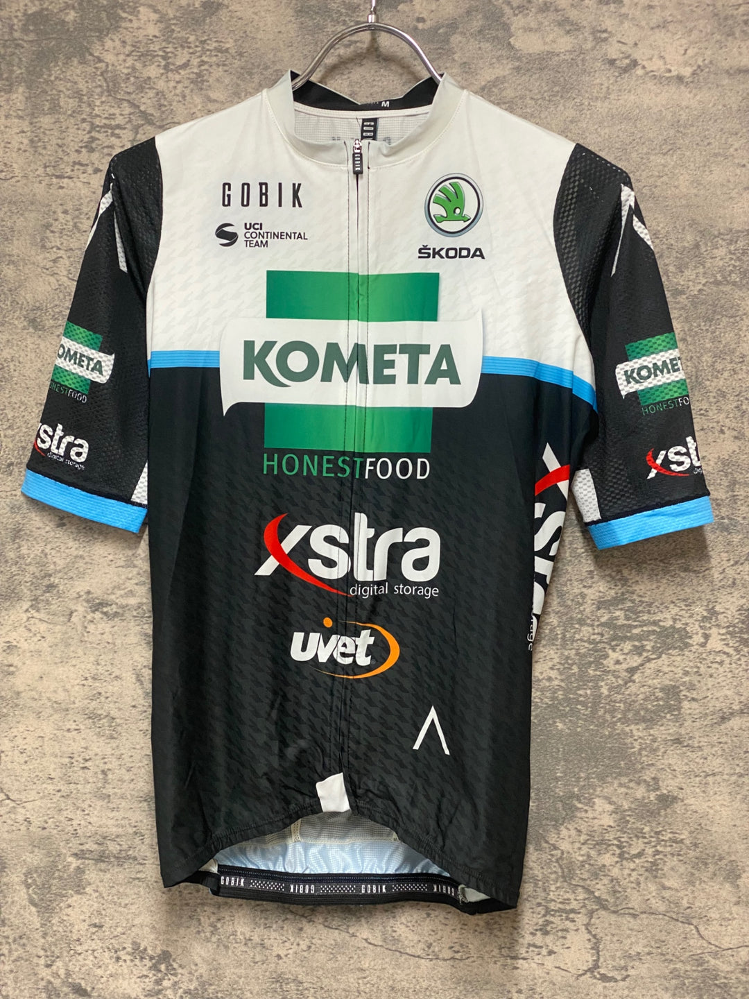 KD948 ゴビック GOBIK 半袖 サイクルジャージ 白 黒 M KOMETA Cycling Team