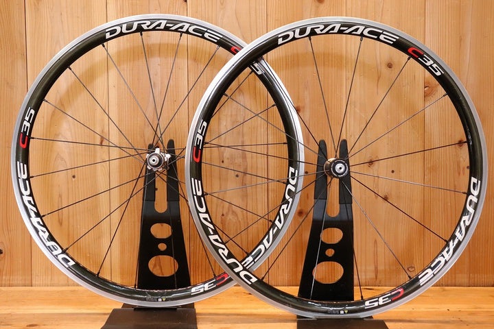 シマノ SHIMANO デュラエース DURA-ACE WH-7900 C35 CL アルミ/カーボン クリンチャー ホイールセット シマノ 10S ナローリム 15C 【芦屋店】