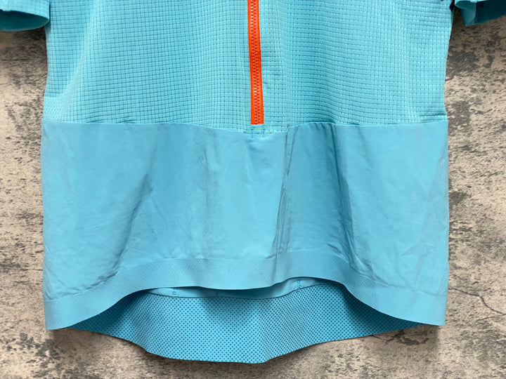 KL766 ラファ Rapha PRO TEAM GRAVEL JERSEY 半袖 サイクルジャージ 水色 XL 擦れ