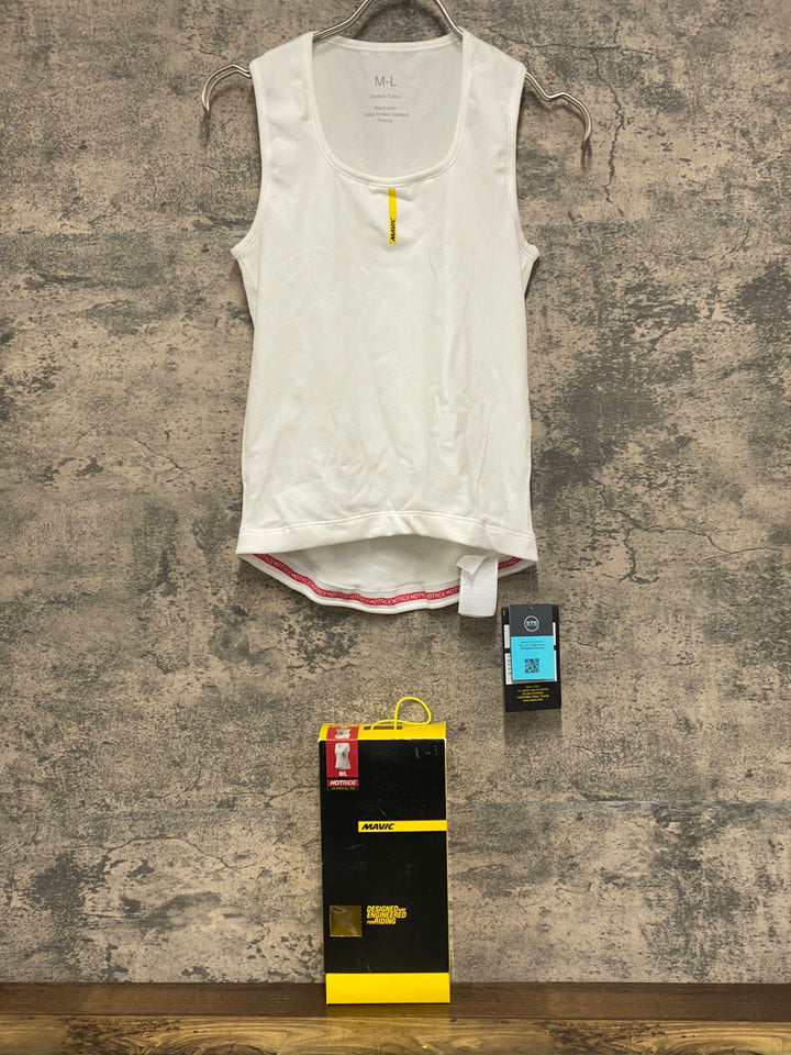 JX980 マヴィック MAVIC Hot Ride SL Tee W ノースリーブ ベースレイヤー 白 レディース M/L