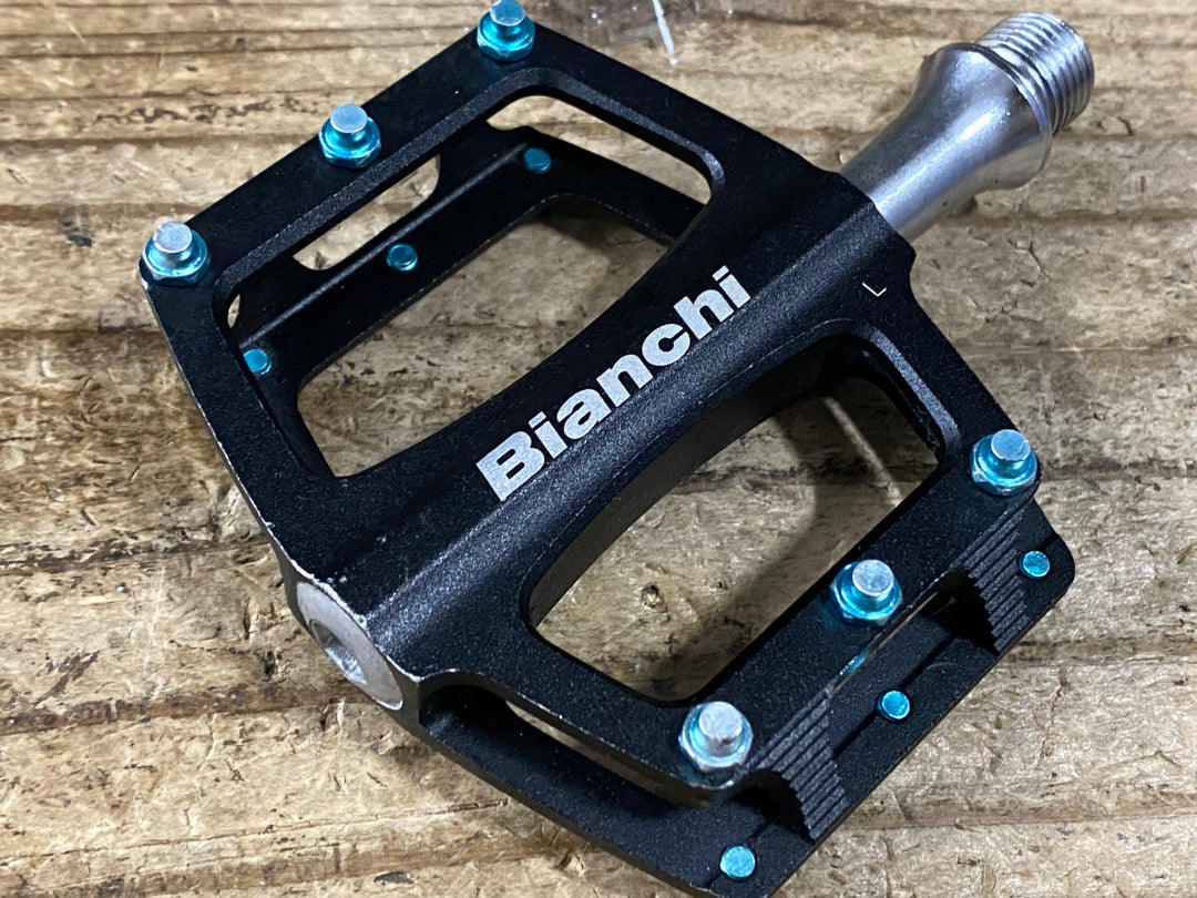 JN934 ビアンキ BIANCHI フラットペダル チェレステ 黒