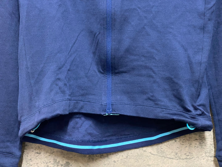 KB435 ラファ Rapha LONG SLEEVE CROSS JERSEY 長袖 サイクルジャージ 紺 M