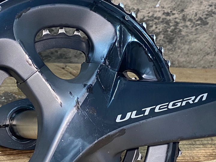 JO125 シマノ SHIMANO アルテグラ ULTEGRA FC-R8000 クランクセット 165mm 50/34T 11S リコール点検済み ※表面へこみ、タッチアップ跡あり