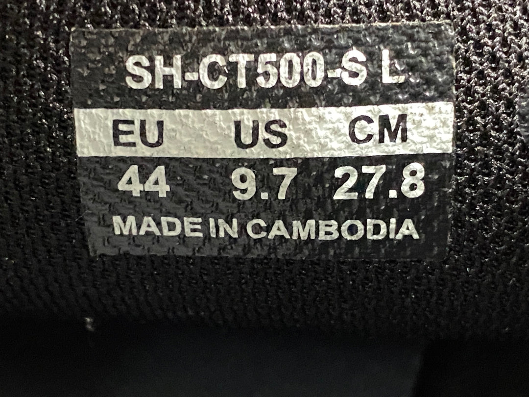 JE847 シマノ SHIMANO SH-CT500-S L ビンディングシューズ 黒 EU44 ※左側ヒールサポート内側に出っ張り有り