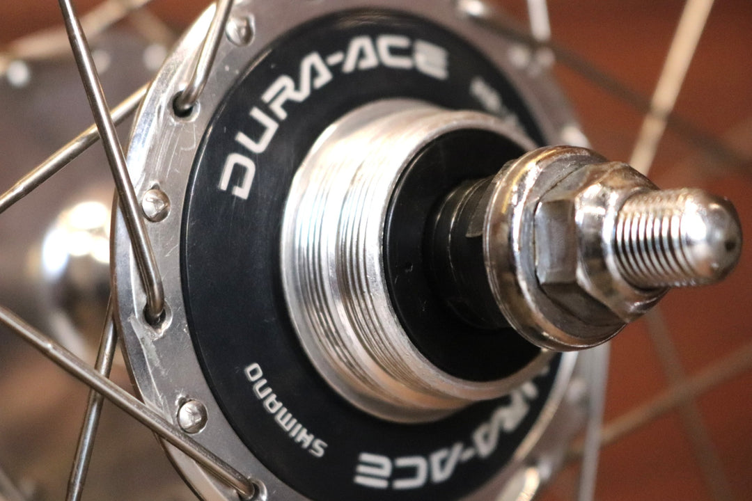 アラヤ ARAYA ゴールドリム GOLD NJS シマノ SHIMANO デュラエース DURA-ACE HB-7600 ハブ チューブラー 手組 ピストホイールセット 【東京南麻布店】