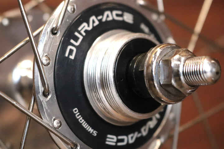 アラヤ ARAYA ゴールドリム GOLD NJS シマノ SHIMANO デュラエース DURA-ACE HB-7600 ハブ チューブラー 手組 ピストホイールセット 【東京南麻布店】