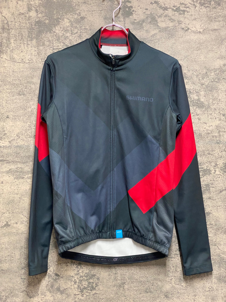 KD842 シマノ SHIMANO 長袖 サイクルジャージ 黒 赤 M 裏起毛 – BICI