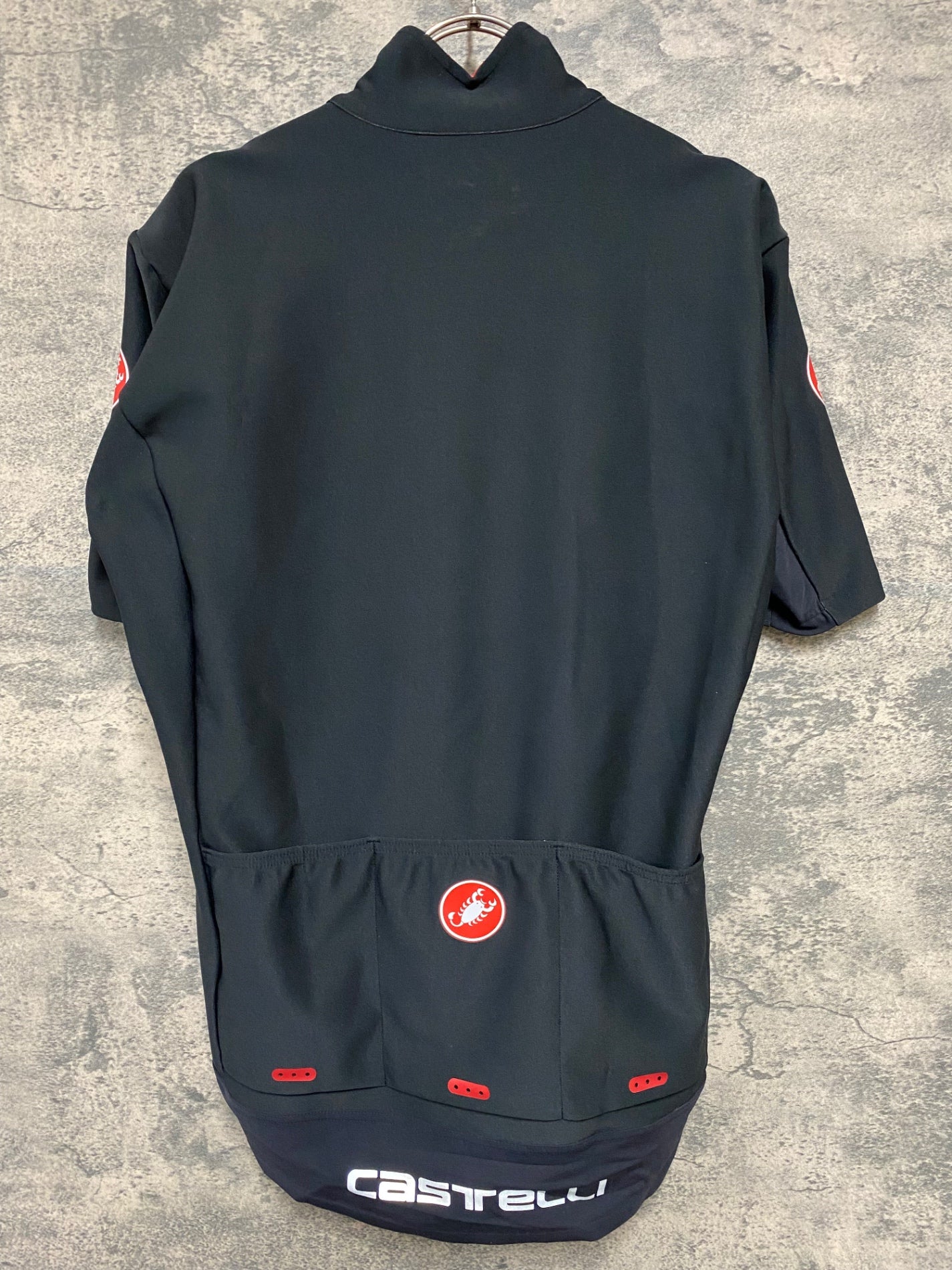 KB223 カステリ CASTELLI ROSSOCORSA 半袖 サイクルジャージ 黒 赤 S