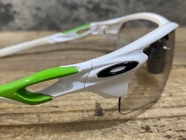 KH642 オークリー OAKLEY Cavendish RADAR LOCK サングラス アイウェア 白 緑 クリアレンズ PRIZMレンズ、緑レンズ付属