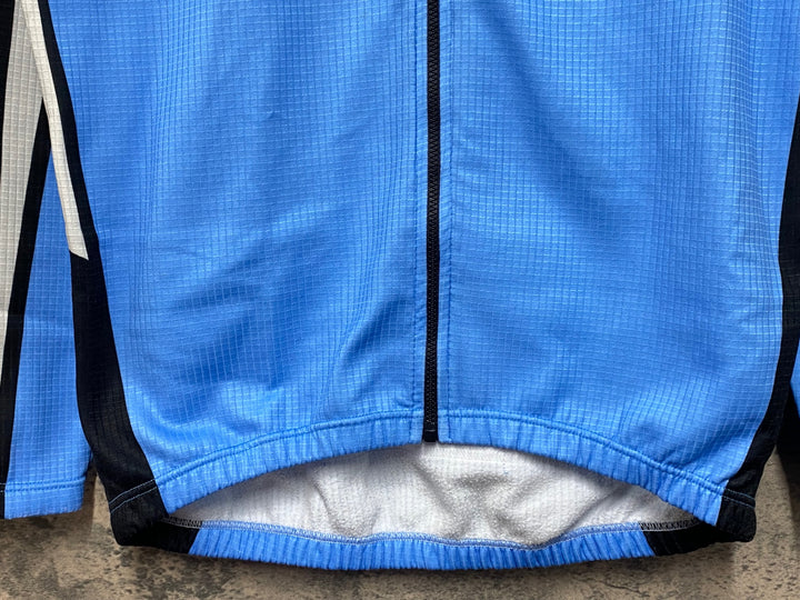 KE535 カステリ Castelli 長袖 サイクルジャージ 水 白 M 裏起毛 ヴィンテージ